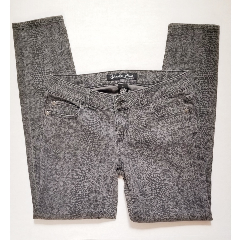Celebrity Pink Snakeskin Skinny Jeans size 9